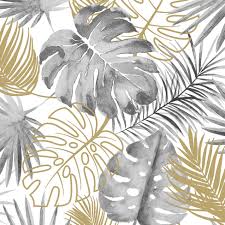 Shop our tropical wallpaper today! Ugepa Tropical Leaves Grey Wallpaper L60409 Allen Braithwaite