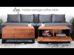 Diy Coffee Table With Hidden Storage How To Build A Table Youtube Diy Storage Coffee Table Wood Coffee Table Living Room Coffee Table With Hidden Storage
