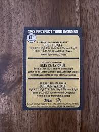 2022 Topps Heritage Minor League Prospect Third Basemen Elly/Walker/Batty  #184