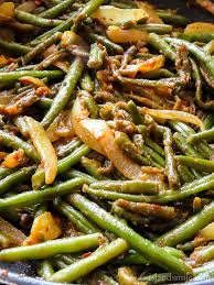 Spicy Green Beans Stir Fry Bonchi Thel Dala Island Smile Recipe Green Beans Recipes Bean Recipes