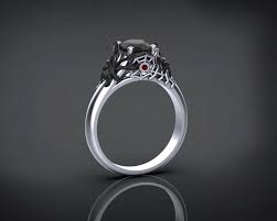 Dan moran of concierge diamonds in los angeles explains the difference between white gold and platinum for engagement rings. Aranea 1 20ct Natural Black Onyx Gold Spider Engagement Ring