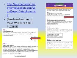 Discovery education puzzlemaker word search. Ppt Puzzlemaker Discoveryeducation Wordsearchsetupform Asp Powerpoint Presentation Id 3044378