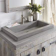 Create a custom look in your garden or patio with our concrete planters. 36 Nativestone Concrete Vanity Top Trough 3019 Sink Cutout Top Only Overstock 31573213 Charcoal