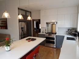 All kitchen cabinets orders over $2,500 qualify! Custom High Gloss White Upper Cabinets With Dark Matte Finish Lower Cabinets Kitchen Gallery Upper Kitchen Cabinets White Upper Cabinets