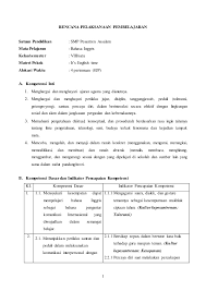 Silabus kelas ix mapel bahasa indonesia semester 2 k13 revisi 2018. Rpp Bahasa Inggris Kelas 1 Keengc