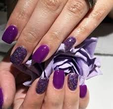 Purple ombre nails with gold glitter accent nails. Trendy Nails Colors 2018 Purple Ideas Purple And Pink Nails Sns Nails Colors Sns Nails