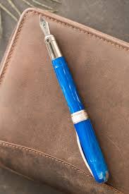 Visconti Rembrandt Fountain Pen Azure Made From Natural Variegated Resin The Visconti Rembrandt Collection Emulates Rembrand Fountain Pen Blue Fountain Pen