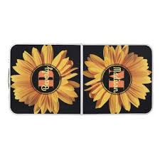 Monogram Yellow Daisy Gerbera Aster Elegant Flower Beer Pong Table Zazzle Com Elegant Flowers Beer Pong Tables Gerbera