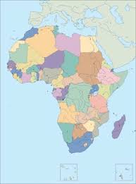 Africa political map shoowing african countires are algeria, libya, egypt, sudan, mali, ethiopia, keniya, camaroom, somalya, tanzania. Africa Political Blank Map Illustrator Vector Maps