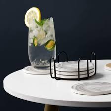 Novelty, decorative, artistic & more. Buy Lifver Coasters For Drinks Absorbent Marble Coasters Coasters For Coffee Table Drink Coasters Ceramic Coasters Coaster Set For Kinds Of Drink Gray Marble Style 4 Inches Set Of 6 Online In
