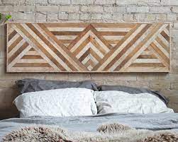 Mkono moon phase wall hanging moon garland decor boho home decoration moon hang art ornaments for bedroom headboard living room dorm nursery apartment office mothers day gift. Reclaimed Wood Wall Art Queen Headboard Wood Wall Decor Etsy