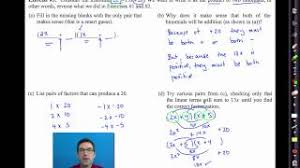 Please do not post the answer keys or other membership content on a website for others to view. Common Core Algebra I Unit 7 Lesson 5 Factoring Trinomials Youtube