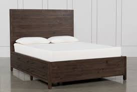 The caleb california king platform bed with storage has an underbed clearance of 6 rated 5 out of 5 by donna from wonderful bed frame this queen size bed frame is perfect for a smaller size guestroom. Rowan Queen Panel Bed With Storage Living Spaces