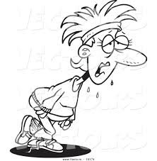 The original format for whitepages was a p. Vector Of A Cartoon Sweaty Woman Exercising For Her New Year Resolution Outlined Coloring Page By Toonaday 18174