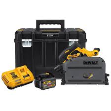 Dewalt Flexvolt 60 Volt Max Lithium Ion Cordless Brushless 6 1 2 In Track Saw Kit With Battery 2ah Charger And Case Best Circular Saw Dewalt Woodworking Saws