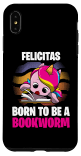 Amazon.com: iPhone XS Max Felicitas - Born To Be A Bookworm - Personalized  Case : Cell Phones & Accessories