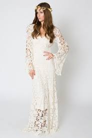 36 Of The Most Effortlessly Beautiful Boho Wedding Dresses Ever Crochet Wedding Dresses Bohemian Beach Wedding Dress Hippie Wedding Dresses Boho