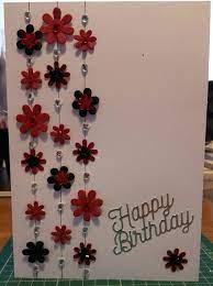Choose from thousands of templates for every event: Quick Card With Flowers And Beads Birthday Cards Diy Birthday Card Craft Homemade Birthday Cards