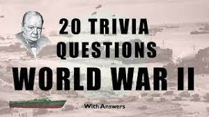 There were literally hundreds of named battles fought in four major theaters during worl. 20 Trivia Questions World War 2 No 1 Youtube