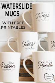 Easy Diy Inspirational Coffee Cup Gift Set Using Water Slide Decal Paper Waterslide Decal Paper Cup Gift Set Water Slides