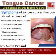 Image result for white cancer on tongue)