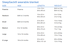 36 paradigmatic halo sleep sack size chart