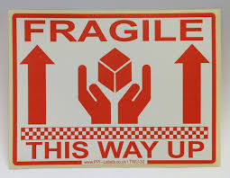 Fragile applies to objects that are not made of strong . 500 X Klebeetiketten Fragile Hands This Way Up Auf Rolle 100 X 75 Mm Permanent Klebend Twu 30 Amazon De Burobedarf Schreibwaren