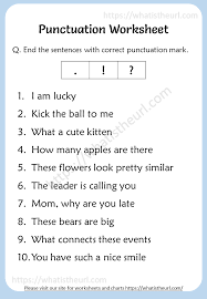Sentence 1 is an example of a simple sentence. Punctuation Worksheets For 3rd Grade Punctuation Worksheets Worksheets For Grade 3 English Grammar Worksheets