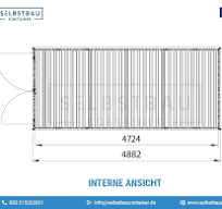 5 x 2 FOCO Materialcontainer Doppeltür kurze Seite Anthrazit ...