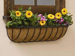 Upmct 2 packs window boxes planters, 14 inches rectangular vegetable plastic planters with trays, outdoor flower boxes for windowsill, patio, garden 4.6 out of 5 stars 112 1 offer from $16.99 Hayrack Window Baskets Coco Liners For Flowers Herbs