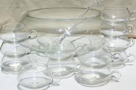 Mix 2 packages vanilla pudding mix with 3 cups milk and 1 can sweeten condensed milk. Mod Vintage Hand Blown Glass Cups Huge Punch Bowl Crystal Clear Mexican Art Glass