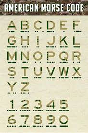 A short code text is o. Amazon Com American Morse Code Alphabet And Numbers Camouflage Military Reference Chart Usa Laminated Dry Erase Sign Poster 12x18 Posters Prints