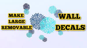 How To Make A Large Wall Decal Removable Cricut Youtube In 2021 Large Wall Decals Diy Wall Decals Removable Vinyl Wall Decals