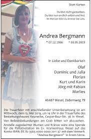 Congratulations to katrina bergmann who won the governor general's silver medal! Alle Traueranzeigen Fur Andrea Bergmann Trauer Rp Online De