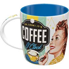 Nostalgic Art 43019 Retro Kaffee Becher Say It 50 S Coffee O Clock Lustige Grosse Tasse Mit Spruch Geschenk Idee F Becher Tassen Spruche Kaffeebecher To Go