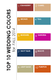 Top 10 Wedding Colors For Fall 2014 Fall Wedding Colors Wedding Colors Fall Wedding