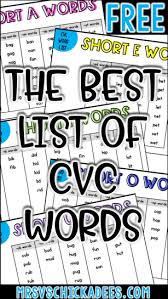 Den, hen, men, pen, ten, zen. 7 Free Cvc Word Activities Resources Mrs V S Chickadees