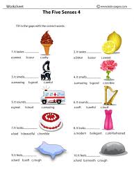the five senses 4 worksheet