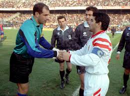 Relive all laliga santander football. Laliga English On Twitter Zubizarreta Maradona One Photo Endless Laligahistory