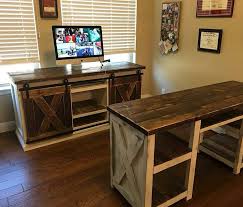If you're like us and have always loved the look of a barn door, but you're intimidated by the thought of. Sliding Barn Door Office Set Ana White