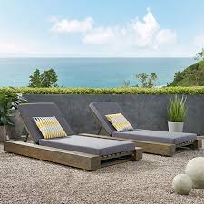 Choose from contactless same day delivery, drive up and more. Buy Ursula Outdoor Acacia Wood Chaise Lounge And Cushion Sets Set Of 2 By Gdfstudio On Dot Bo