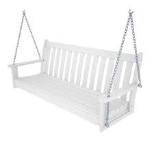Polywood Outdoors Vineyard Polywood Porch Swing Bench From Temple Webster Australia Porch Swing Garden Swing Seat White Porch
