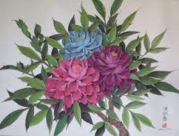 artist peter suk sin chan 畫家陳叔善 六月牡丹花畫展 畫家戴活及畫家陳叔善之工筆及寫意牡丹畫作peter suk sin chan peter chan