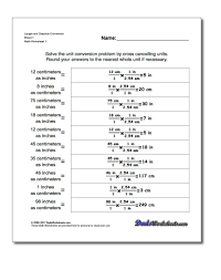 unit conversion worksheets for converting both directions