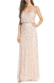 Free Shipping And Returns On Adrianna Papell Sequin Blouson Gown At Nordstrom Com Light Maxi Dress Wedding Stylish Formal Dresses Metallic Bridesmaid Dresses