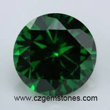 Cubic Zirconia Green Emerald Color Stones And Synthetic