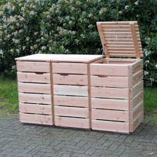 Warum es sich lohnt eine mülltonnenverkleidung selber zu bauen! 3er Mulltonnenbox 120 L Heimisches Holz Douglasie Mulltonnenbox Einfaches Wohndekor Mulltonnenbox Selber Bauen