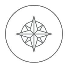 Identify 15 different creatures in these animal coloring sheets. Compass Wind Rose Line Icon Clipart Image