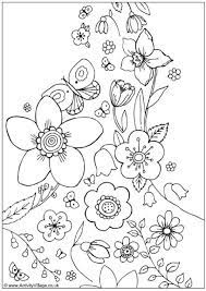 Can you print coloring pages? Spring Flowers Colouring Page Kleurplaten Adult Coloring Pages Bloem Kleurplaten