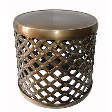 Marlow Drum Stool Brass Clayton Gray Home Trending Decor Unique Furniture Pieces Drum Table